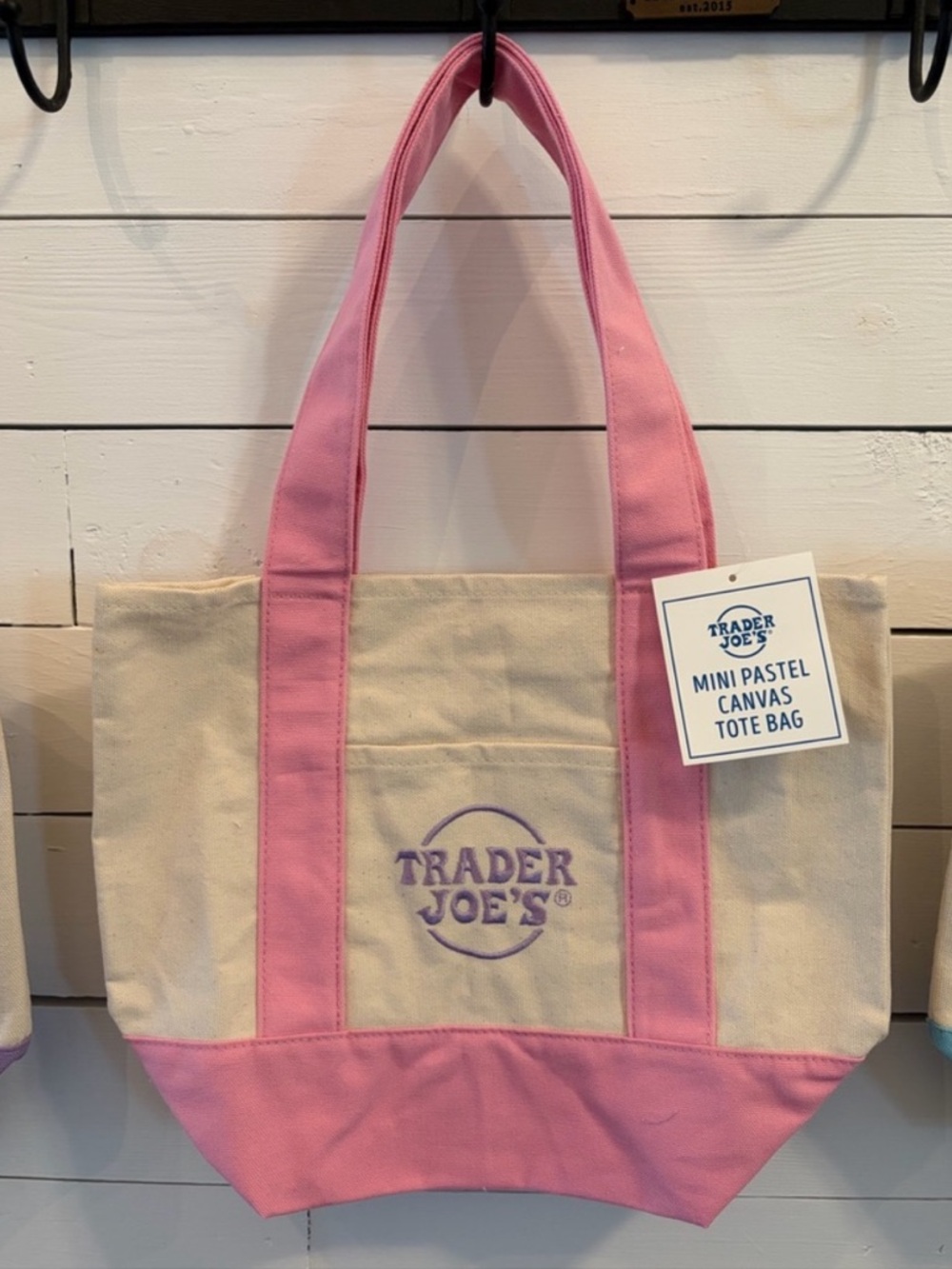 Trader Joe’s Pastel Mini Tote Bag- Pink
